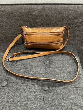 HOBO International Brown Leather Crossbody Bag